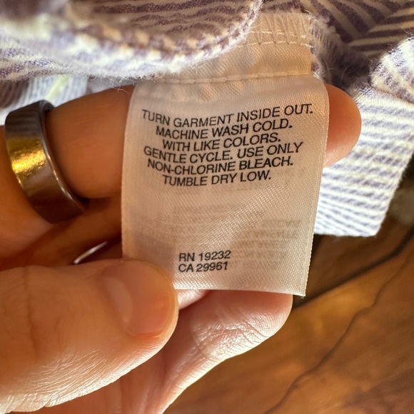 Women’s Alfred Dunner purple striped cotton set, size 12 petite - Picture 3 of 10